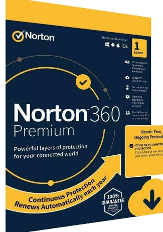 Norton 360 Premium - 1PC - 1 Year - 75GB Cloud Storage