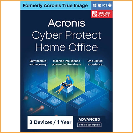 Acronis Cyber Protect Home Office Advanced - 3 Devices - 1 Year [EU]