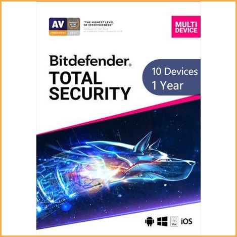 Bitdefender Total Security Multi Device - 10 Devices - 1 Year EU
