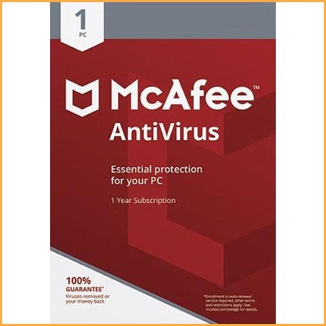 McAfee Antivirus - 1 PC - 1 Year